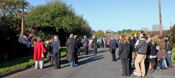 1 Gathering at the memorial.jpg - Gathering at the memorial Photos by Catherine Crook